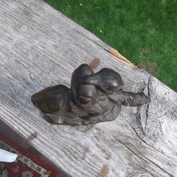 Very solid heavy metal bookend End of Trail horse and rider - Picture 5 of 15